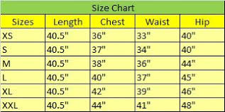 Kurti Size Chart As Measured On The Garment In 2019
