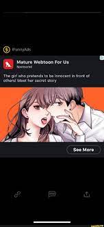 & Mature Webtoon For Us Sponsored The girl Who pretends to be innocent in  front of others! Meet her secret story - iFunny Brazil