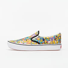 Color (micro sequins) silver/true white. Manner Vans Comfycush Slip On The Simpsons Springfield