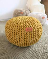 It's time for another chunky knit. Pin By Leslie Stratos On Vintazhnye Podushki In 2021 Knitted Pouf Knitted Ottoman Nursery Pouf