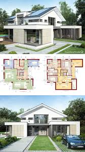 Grosses Einfamilienhaus Modern Mit Satteldach Bauen Haus Grundriss Offen Mit Galerie 6 Zimmer Haus Grundriss Moderne Hausplane Haus Plane