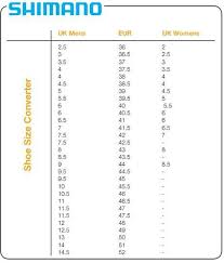 Shimano Shoe Size Guide Bike Shoe Conversion Chart Sidi