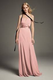 V Wire Crepe Bridesmaid Dress With Wide Satin Sash Vw360453 Crepe Bridesmaids Dress Vera Wang Bridesmaid Dresses Davids Bridal Bridesmaid Dresses