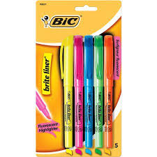 Office Supplies Highlighter Highlighter Set Bic