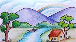 12 Simple Landscapes Drawing Scenery Drawing Drawingpencilwiki Com Drawing Drawingpencilwi Drawing Scenery Drawing For Beginners Scenery Drawing For Kids