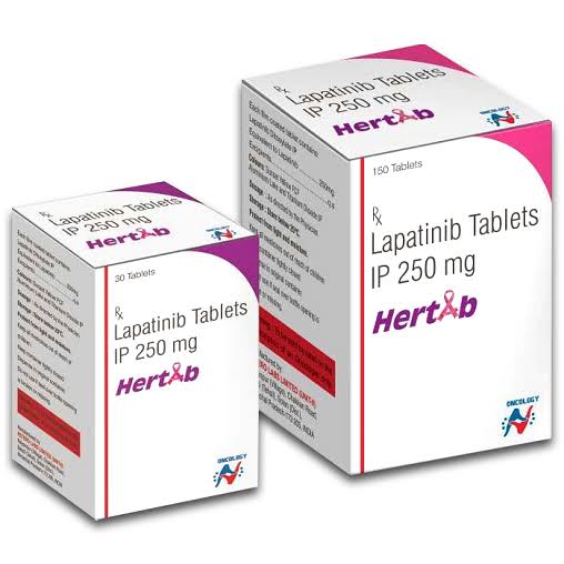 Buy Lapatinib HERTAB 250 mg Tablets at 70% Low Price in India