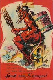 Khristmas Krampus Saint Nicholas Dark Passenger Perchten Grusse Masken Kunst