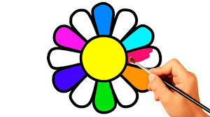 Hopefully you can make some time for you and relax while working on one of these flower adult. How To Drawing Flower Coloring Pages For Kids Video Drawing Easy Flower Video For Kids To Watch Youtube