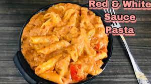 I mixed the sauce with fettuccine and it was a perfect match with baked salmon. Red White Sauce Pasta Pink Sauce Pasta Recipe Mixed Sauce Pasta How To Make Mix Sauce Pasta Youtube
