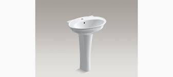 For undercounter installations, this lavatory features kohler cast iron construction for exceptional durabili Kohler Serif Pedestal Sink With Single Faucet Hole Kohler