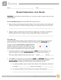 Thank you very much for reading gizmo answer key student exploration ionic bonds. Ionicbondsse 1