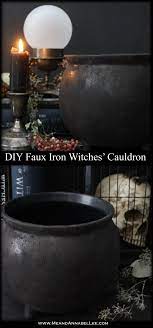 Diy Faux Iron Witches Cauldron Halloween Decor Crafts Me And Annabel Lee Blog Halloween Crafts Decorations Witches Cauldron Witch Diy