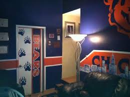 Bear Cave Chicago Bears Theme Room Bear Cave 2 4 Done Media Rooms Design Chicago Bears Room Bedroom Design Diy Room Design