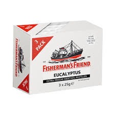 Fisherman's friend® original extra strong lozenges were developed in 1865 in fleetwood england to provide the town's north atlantic fishermen with relief. Fishermans Friend Eucalyptus Mit Zucker 3er Pack 3x 25g Lebensmittel Sonderposten De Uberhangware Top Marken Verpackungsschaden Kurz Mhd Ware Sonderposten Korper Und Haushaltshygiene