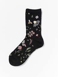 They say the earth laughs in flowers. Sock With Floral Pattern Lindex Europe