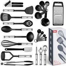 Choose from contactless same day delivery, drive up and more. Kitchen Utensil Set 24 Nylon And Stainless Steel Cooking Utensils Overstock 31889496