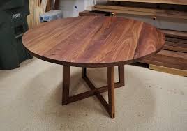The anderson dining table is a classic design, featuring a beautiful walnut veneer top and standing on sleek steel legs. Round Walnut Dining Table With Trapezoid Base Solid Walnut 30 36 42 Custom Diameter Round Walnut Dining Table Dining Table Walnut Dining Table