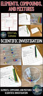 This Elements Compounds And Mixtures Scientific Investigation Lab Activity Will Help Students Scientific Investigation Compounds And Mixtures Lab Activities