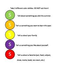 This Is A Great Icebreaker For First Day Of School Have Students Select 2 Different Color First Day Activities Sunday School Activities Icebreaker Activities
