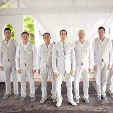 Real Weddings Destination Wedding Groomsmen Wedding Groomsmen Attire Beach Wedding Groomsmen