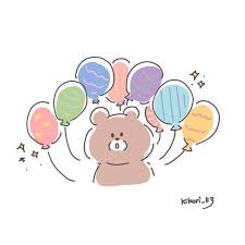 きこり on instagram カラフル イラスト カラフル いらすと ゆるいイラスト ゆるい 絵描きさんと繋がりたい 絵 描いてみた かわいい くま 風船 ゆるいイラスト イラスト 簡単 かわいい イラスト