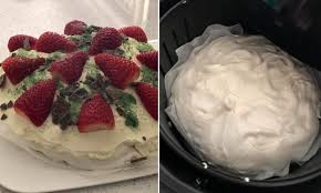 1 sudu kecil gula aising; How To Make Pavlova In An Air Fryer With Five Ingredients In Just 40 Minutes Daily Mail Online