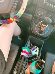 Cool Fun Car Decor With Scrunchi Cool Car Accessories Inside Car Car Accessories
