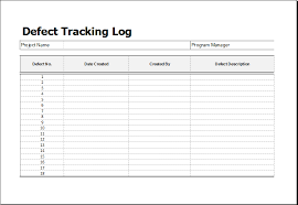Defect Log Templates 10 Free Printable Spreadsheet Samples Excel Templates Templates Report Template