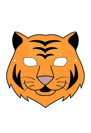 Pdf Masque De Tigre En Couleur Masque De Tigre Deguisement Animaux Masque Lion