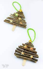 Popsicle Stick And Twigs Christmas Tree Ornaments Christmas Crafts Twig Christmas Tree Mini Christmas Tree