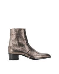 Male celebrities such as shawn mendes, harry styles and timothée chalamet have all experimented with a stack heeled shoe on the red carpet, taking cues from glam rock icons such as the new york. Harry Styles Wearing Black Vertical Striped Dress Shirt Black Skinny Jeans Gold Leather Chelsea Boots Lookastic