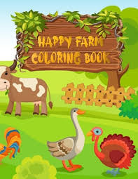 Coloring book farm cartoon educational artwork vector illustration. Happy Farm Coloring Book A Cute Farm Animal Coloring Book For Kids By Kovan Art