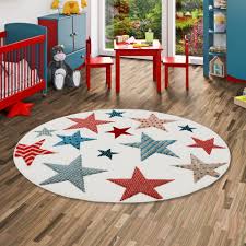 **teppich kinderzimmerteppich baumwolle teppich** ist möglich jede farbe aus der palette zu wählen. Kinder Und Jugend Teppich Maui Creme Sterne Bunt Rund