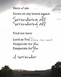 All to jesus i surrender, humbly at his feet i bow; I Surrender Worship Music Lyrics Hillsong Gather For Bread