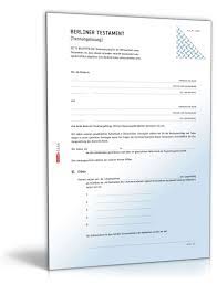 Maybe you would like to learn more about one of these? Berliner Testament Trennungslosung Muster Zum Download
