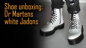 White doc martens womens boots. Shoe Unboxing Dr Martens White Jadons Youtube