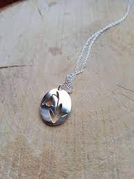 Snowdrop Silver Necklace Pendant Flower Necklace Floral Spring Necklaces Flower Earrings Studs Silver Flower Earrings