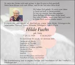 Maybe you would like to learn more about one of these? Traueranzeigen Von Hilde Fuchs Schwarzwalder Bote Trauer