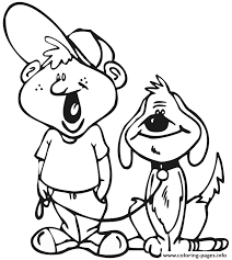 Terry vine / getty images these free santa coloring pages will help keep the kids busy as you shop,. Little Boy And His Dog 4fe7 Coloring Pages Printable