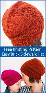 Maybe you would like to learn more about one of these? Free Knitting Pattern For Easy One Skein Brick Sidewalk Beanie Knitting Patterns Free Hats Beanie Knitting Patterns Free Knitting
