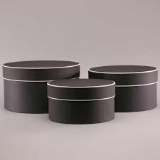Hat Boxes Black Cream Round Sets Of 3 Wholesale Dutch Flowers Uk