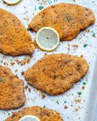 Marinading the chickens, threading the chickens and veggies on the skewers and baking. Crispy Oven Baked Chicken Cutlets Recipe Healthy Fitness Meals