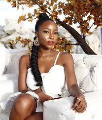 To manage long hair you can part it into two parts then braid them beautifully. Get The Look Copy Ini Dima Okojie S Jumbo Braided Ponytail For Natural Hair Fashion Style Nigeria