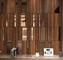 Paneles decorativos de madera oscura y espejo plateado, panel de pared con  listones de madera, paneles de pared 3D, fácil instalación, SKU:DAIS