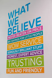 Posting Companies Beliefs On The Walls Good Idea Office Wall Graphics Office Design Corporate Values