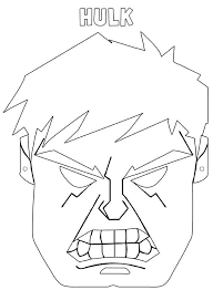 Disegno a matita con hulk, che può essere facilmente colorato. Maschera Hulk Da Stampare Ritagliare E Colorare Una Mamma Si Racconta