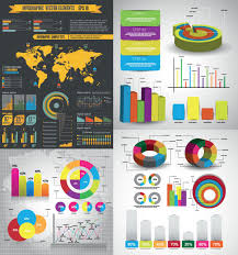 data analysis statistical chart vector for free download