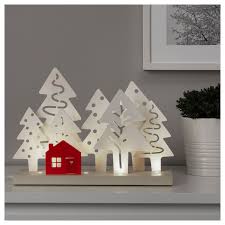 Ikea Strala Forest White Red Led Table Decoration Christmas Home Table Decorations White Christmas Decor
