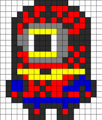 Spiderman Minion Perler Bead Pattern Patrones De Tela Dibujos En Cuadricula Patrones
