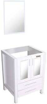 Check spelling or type a new query. Amazon Com 24 White Bathroom Vanity Without Top 2 Drawers Wood Mdf Bathroom Vanity Only With Mirror 24lx20wx32h Everything Else